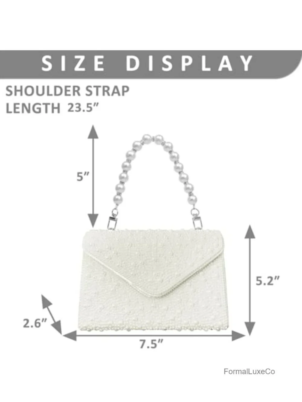 Pearl Embellished Clutch Purse for Women - Evening & Wedding Handbag